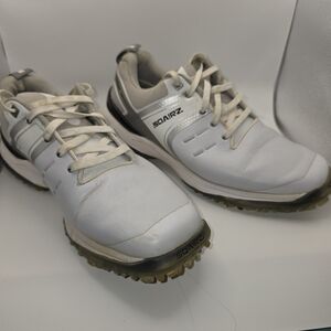 Sqairz SPEED Men 8 Leather Golf Shoe White 6-Soft Spike Square Toe Design sz 9.5